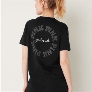 PINK VS CAMPUS SHORT SLEEVE TEE